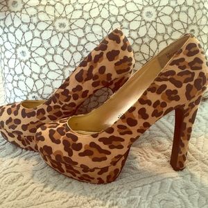 Leopard print high heels